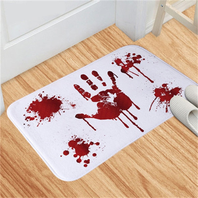 Blood Footprint Door Mat