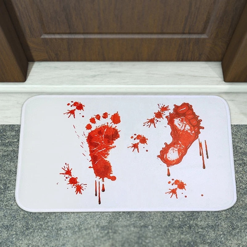 Blood Footprint Door Mat